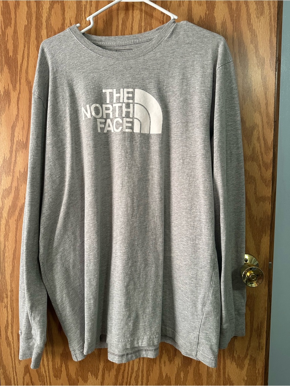 Men’s XL North Face Half Dome Long Sleeve Tee Gray